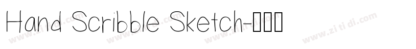 Hand Scribble Sketch字体转换